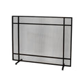 Black Single Panel Iron Firescreen M54172