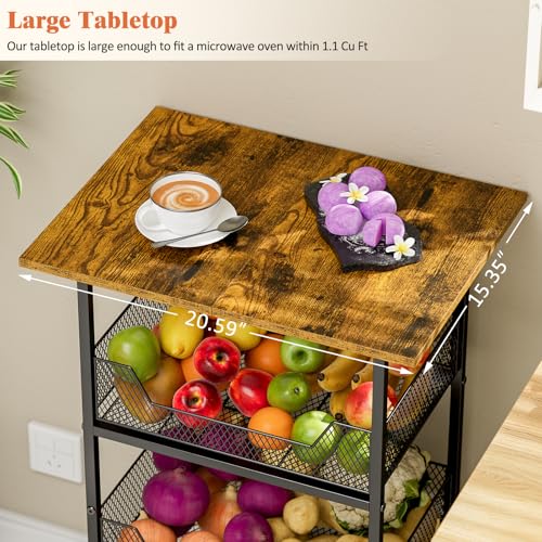 4 Tier Microwave Cart with Storage O339