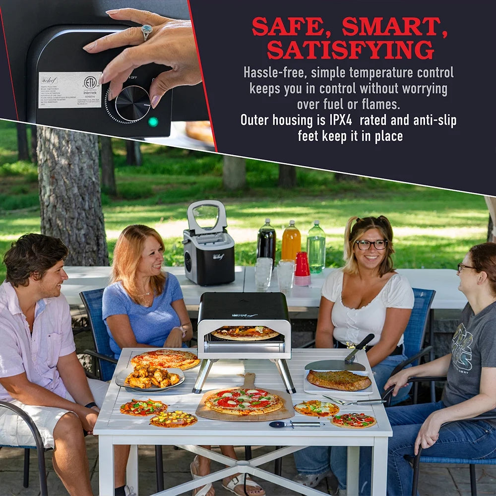 Electric Pizza Oven with 12-Inch Ceramic Stone and Grill L15465