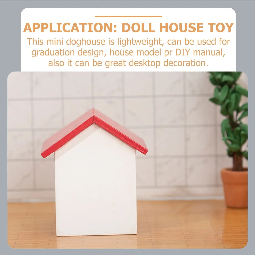 Wooden Hut Cage Model House Furniture Accessory Y24289