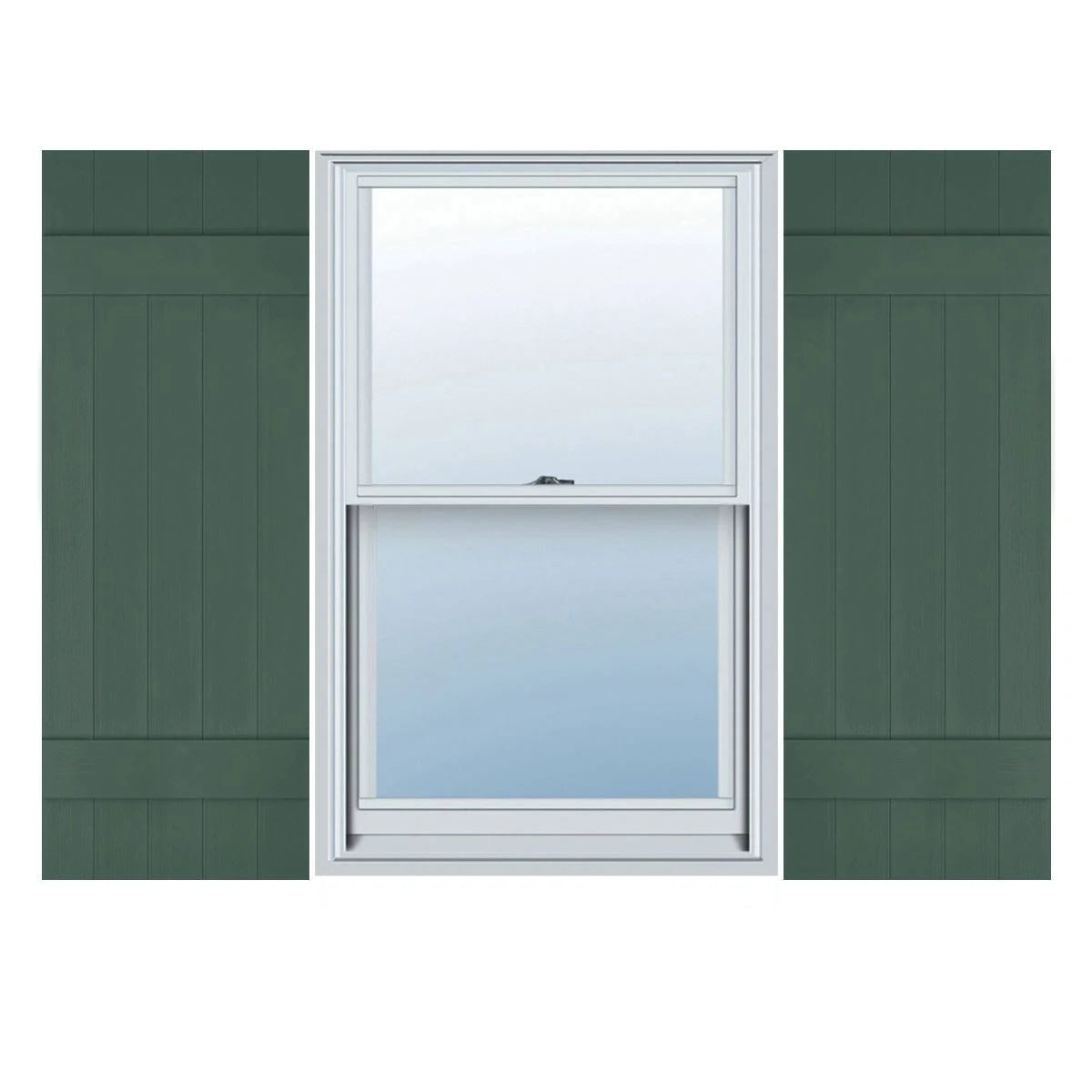 Lifetime Vinyl Board-n-Batten Shutters, Per Pair, 17 F12534