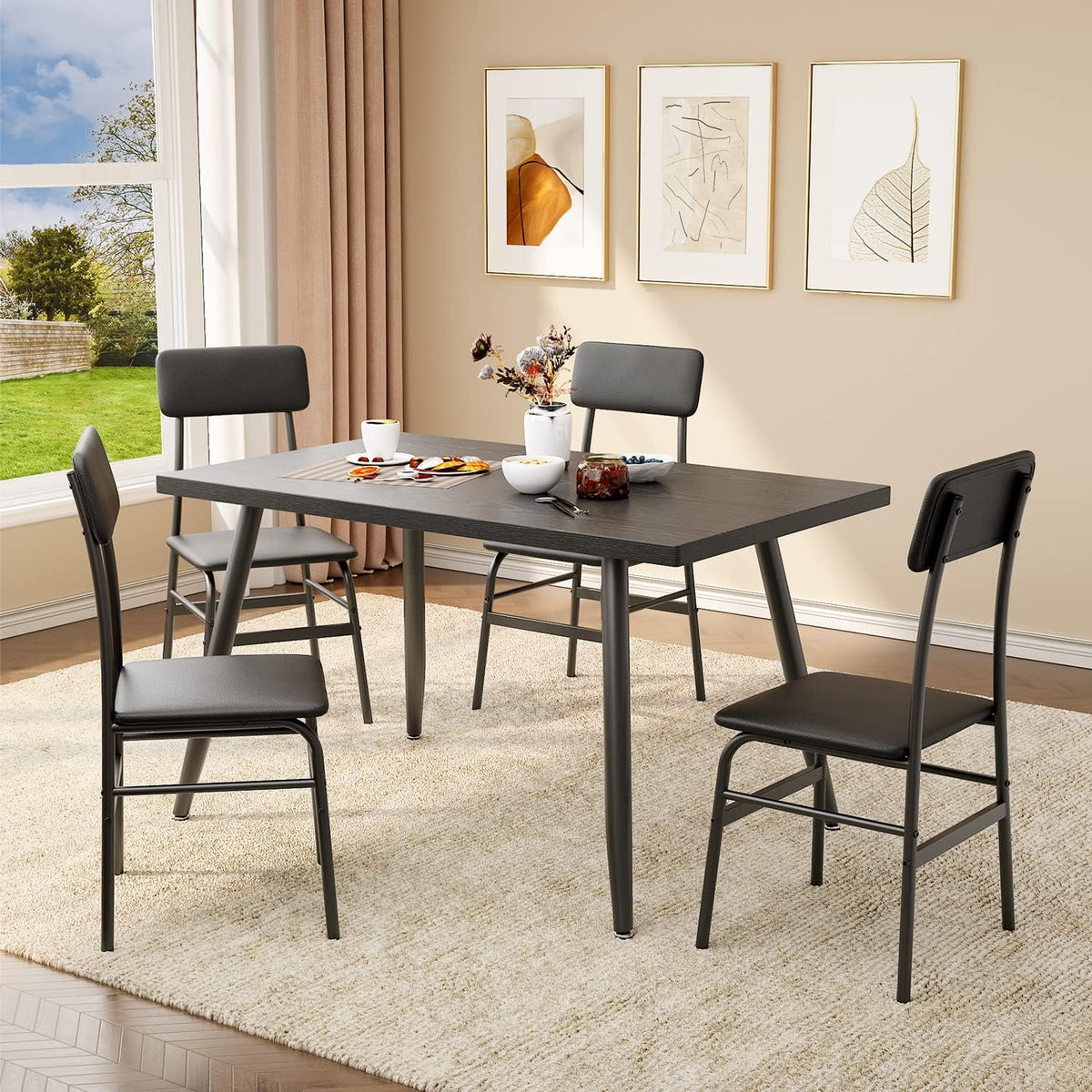Dining Table Set for 4 with 4 Chairs M2743
