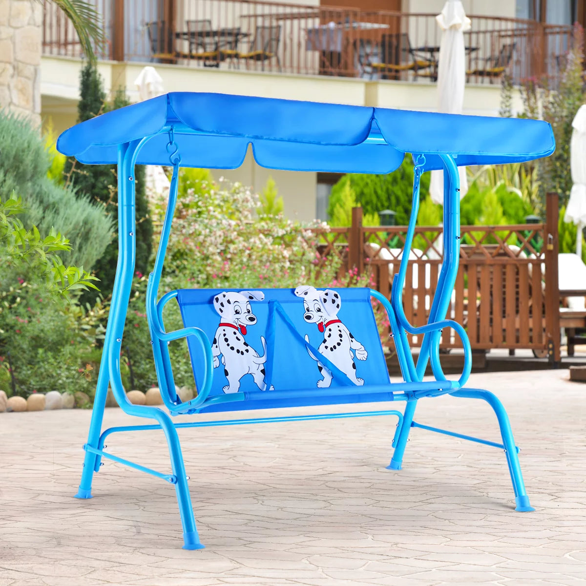 Kids 2 Person Patio Swing Chair with Canopy N3705