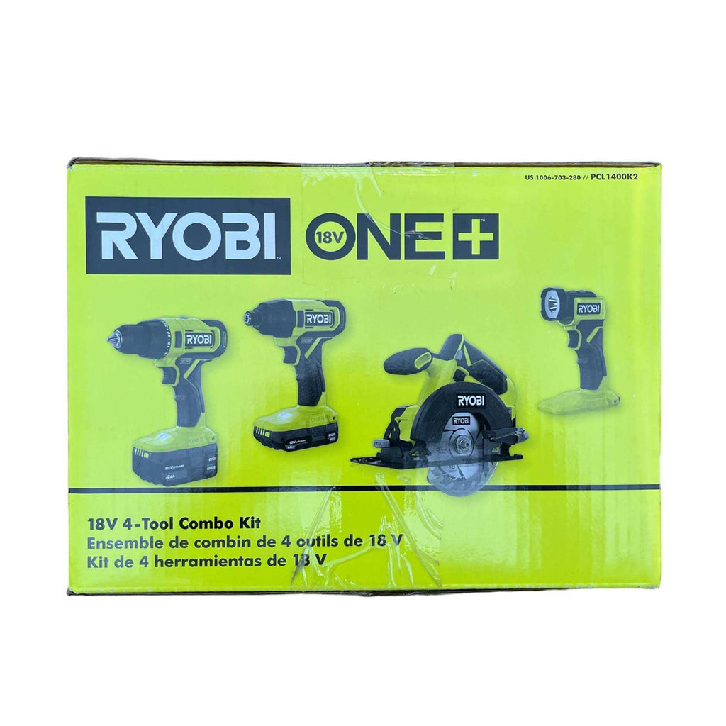 18V Cordless 4-Tool Combo Kit with 1.5 Ah Battery and 4.0 Ah Battery K77969