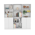 White 3 Piece Living Room Set with 3 Bookcases Y424