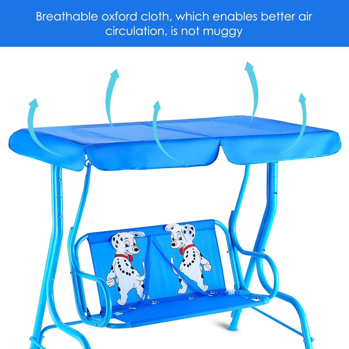 Kids 2 Person Patio Swing Chair with Canopy N3705