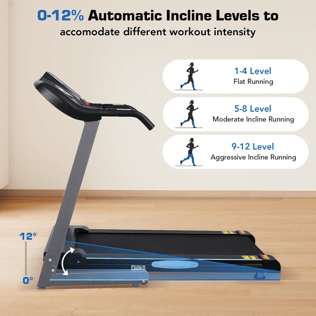 2.5 HP Folding Treadmill with 12% Auto Incline O70952