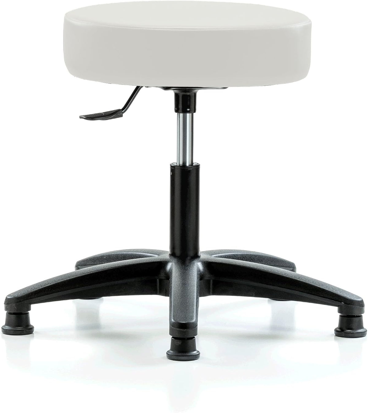 Black Fabric Height Adjustable Swivel Stool V847559