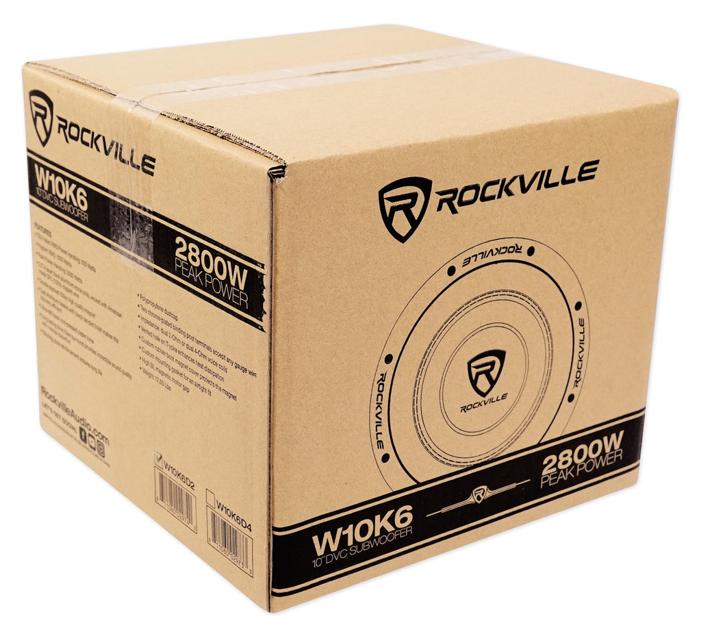 10" 2000w Peak Dual 2-Ohm Car Audio Subwoofer 500w RMS V2269