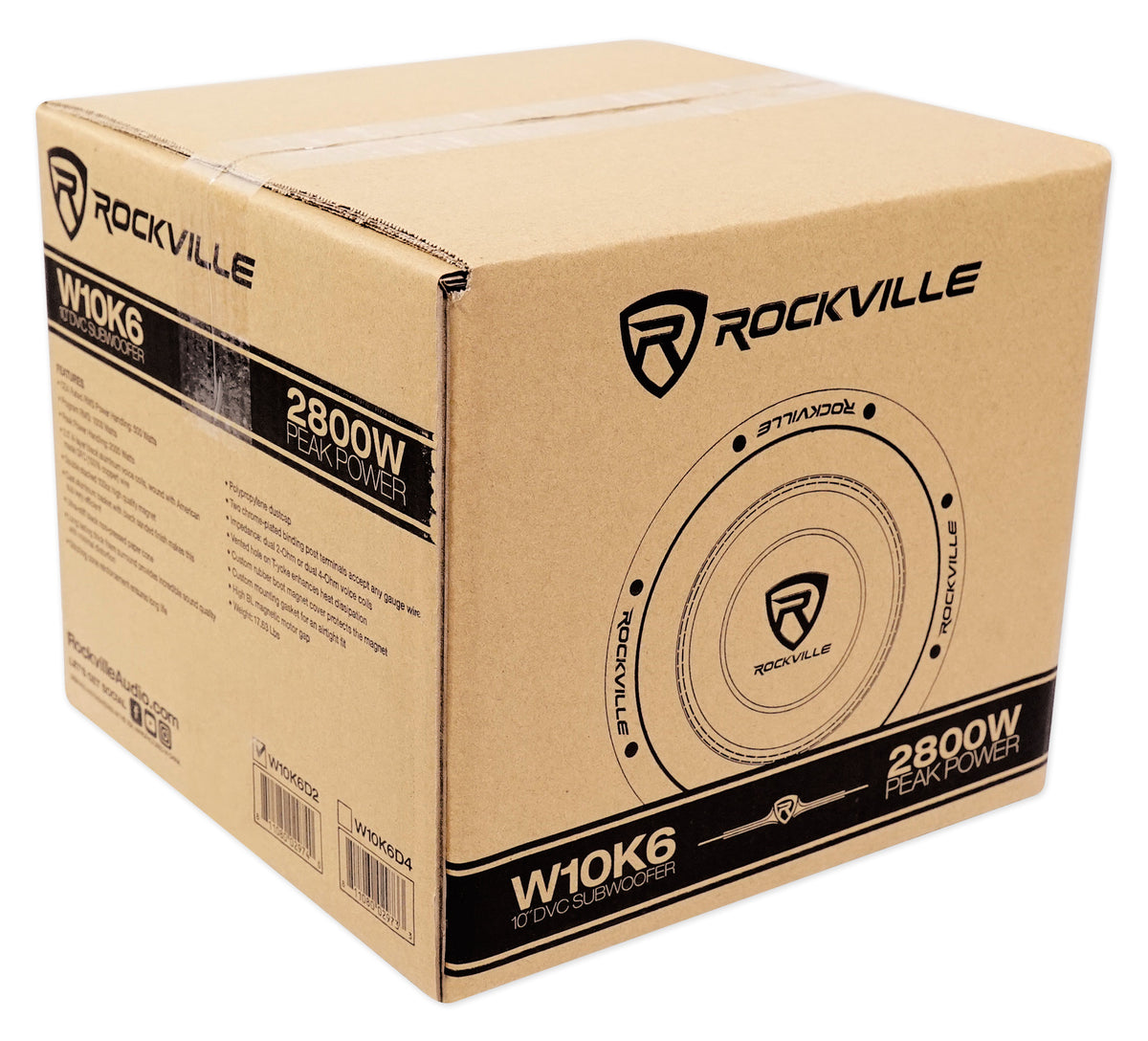 10" 2000w Peak Dual 2-Ohm Car Audio Subwoofer 500w RMS V2269