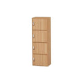 4-Shelf Bookcase Cabinet Beech U61052