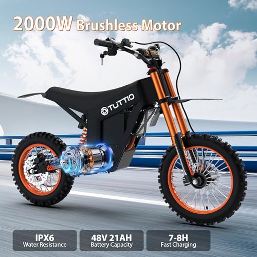 48V 21AH Electric Dirt Bike with 14"/12" Fat Tire Y3144