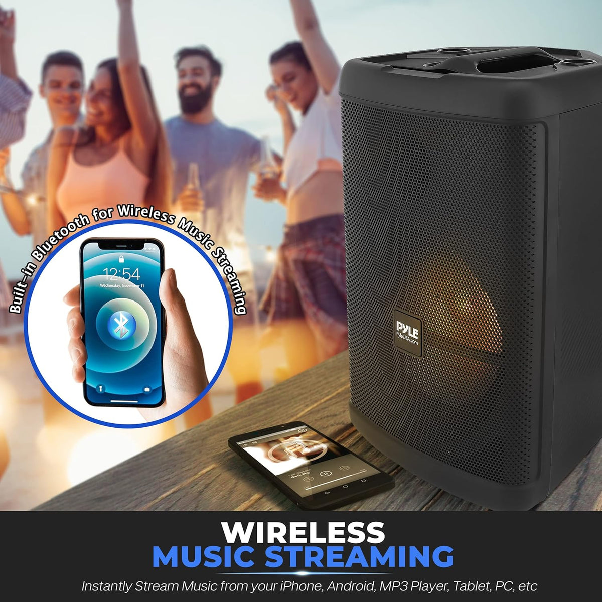500W 15” Rechargeable Portable Bluetooth PA Speaker F299