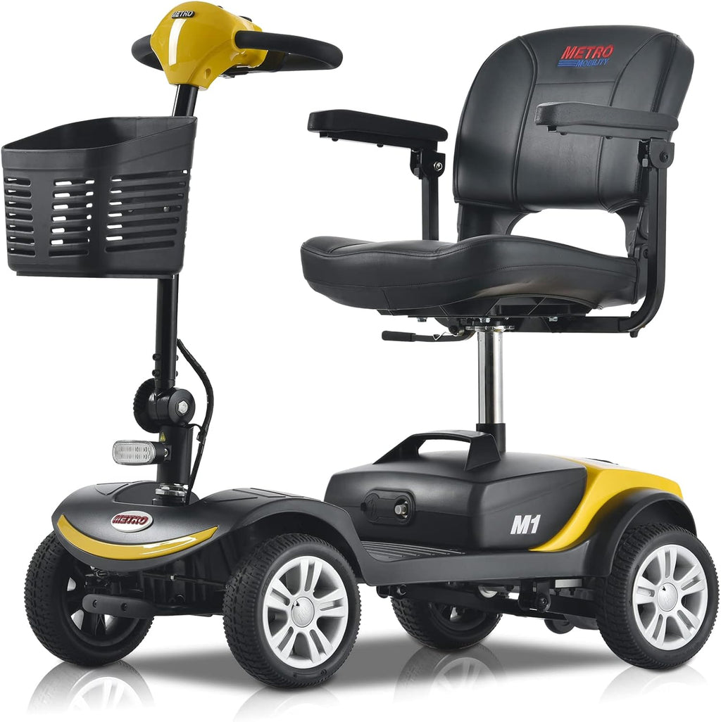 Yellow 4 Wheel Foldable Electric Mobility Scooter N89433