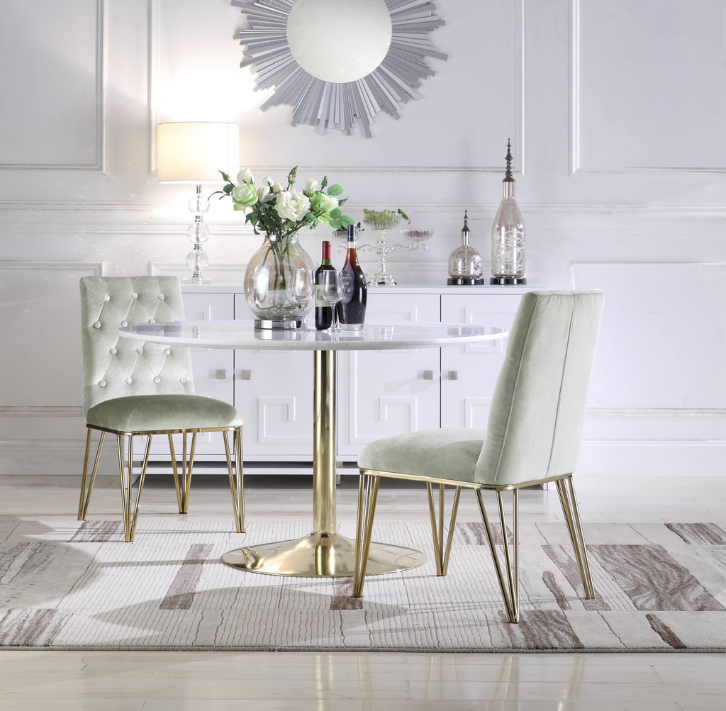 Navy Velvet Tufted Dining Chair Set of 2 P835153