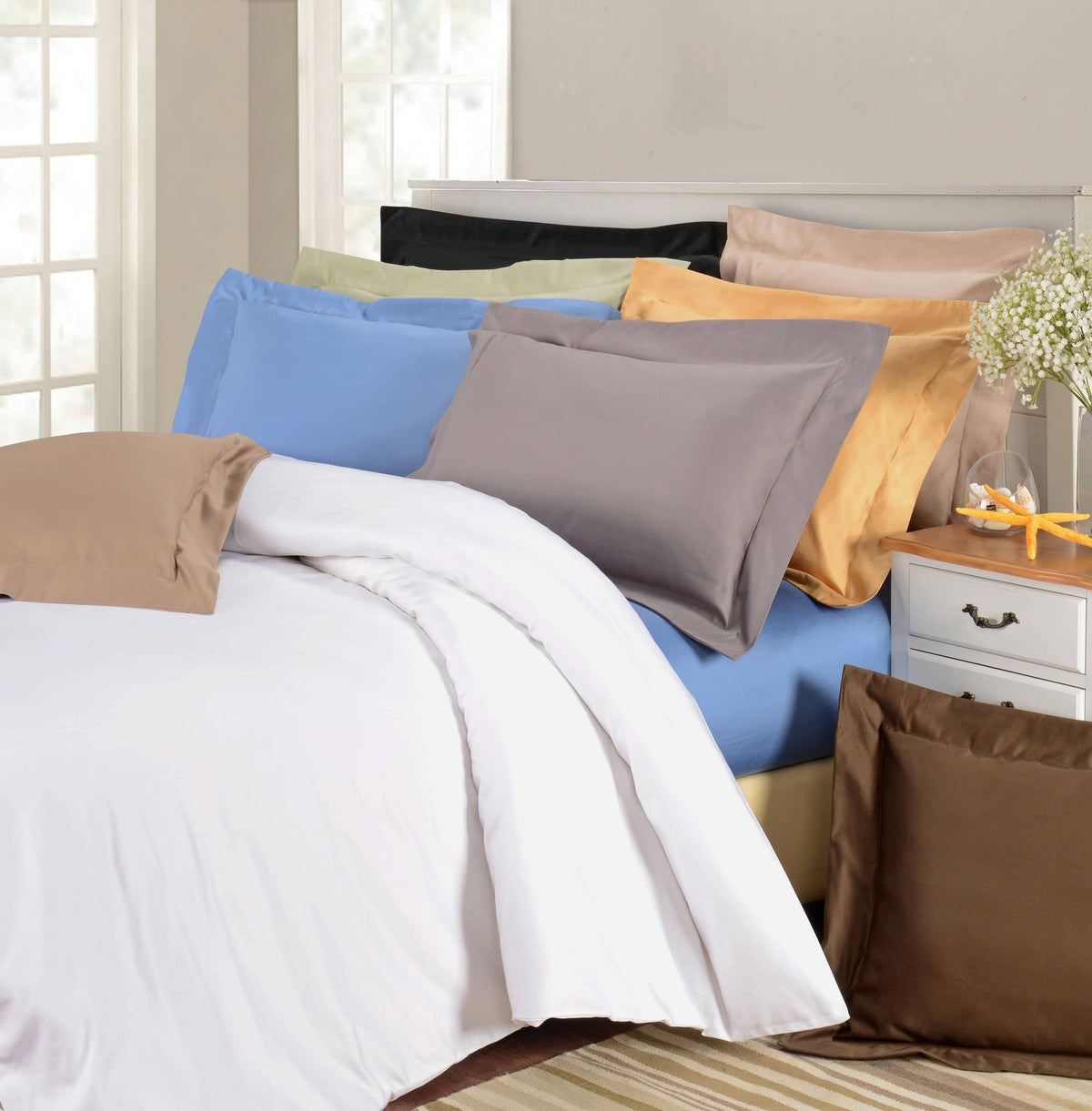 White Queen Egyptian Cotton Duvet Cover Set L684787