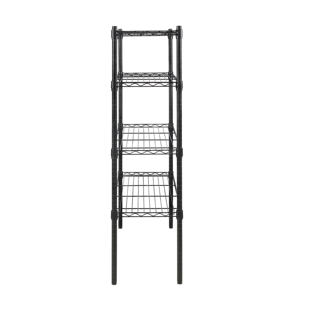 Black 4 Tier Wire Shelf Unit O936894
