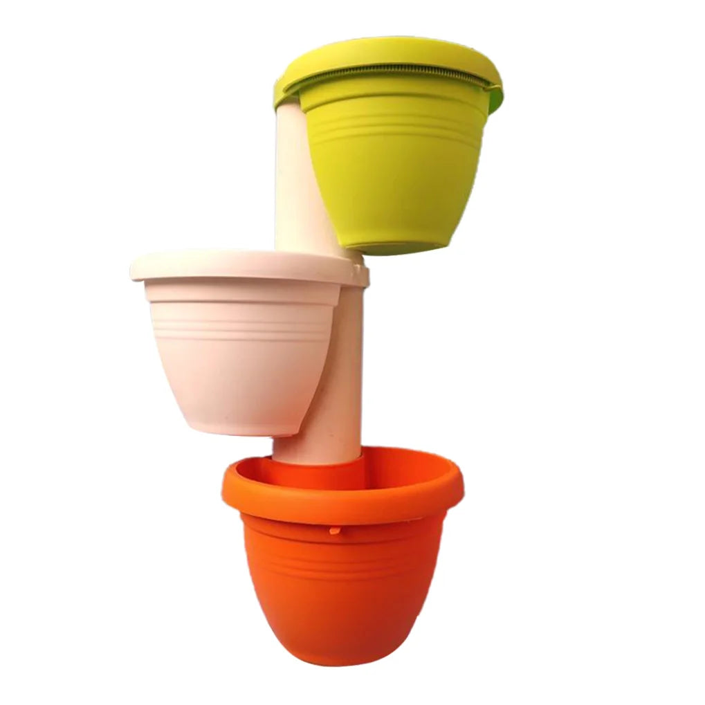 3 Pcs Drain Pipe Pot Flower Pots Hanging Basket O4815