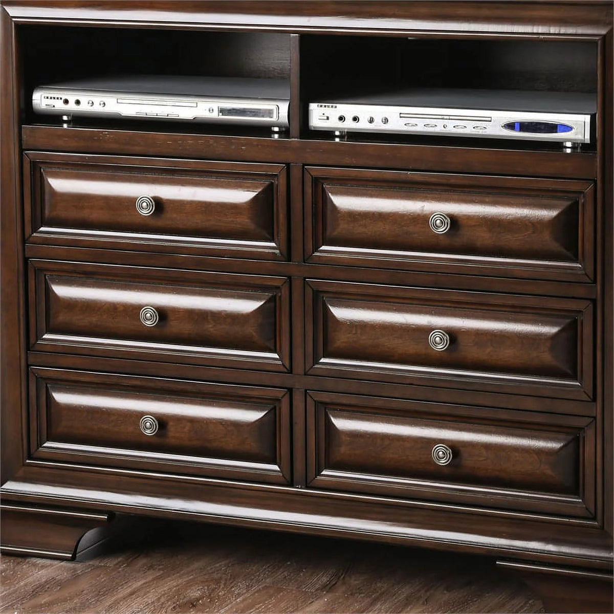 6 Drawer Wood TV Stand S181