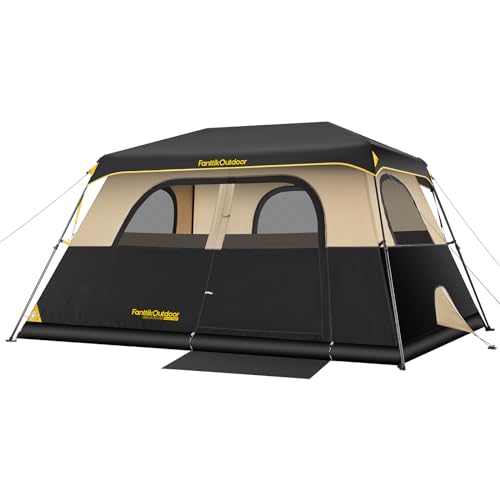 Khaki Instant Cabin Tent with Rainfly & Carry Bag R783