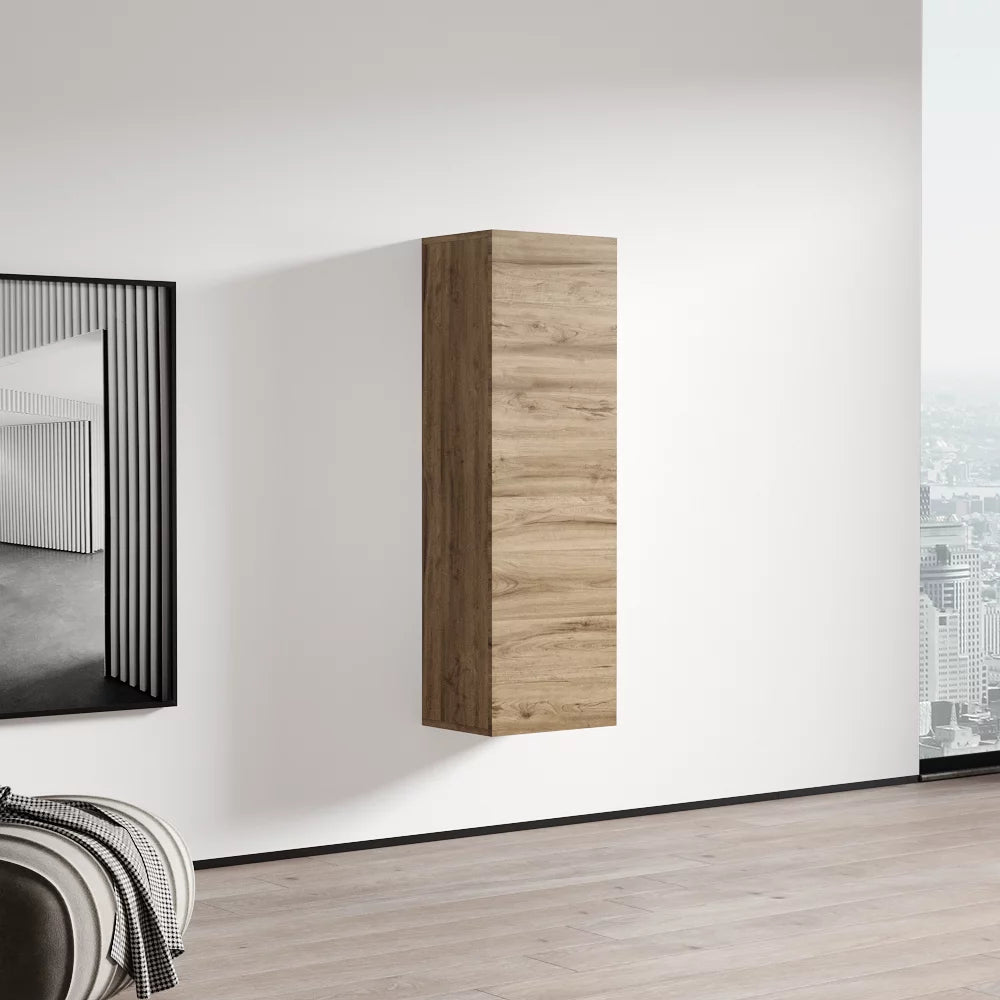 Oak Modular Wall Mounted Floating Bookcase Cabinet B856049