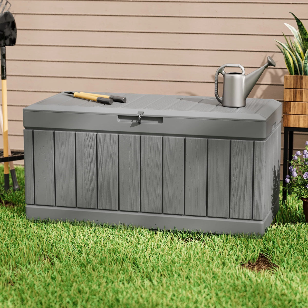 82 Gallon Resin Lockable Deck Box D268