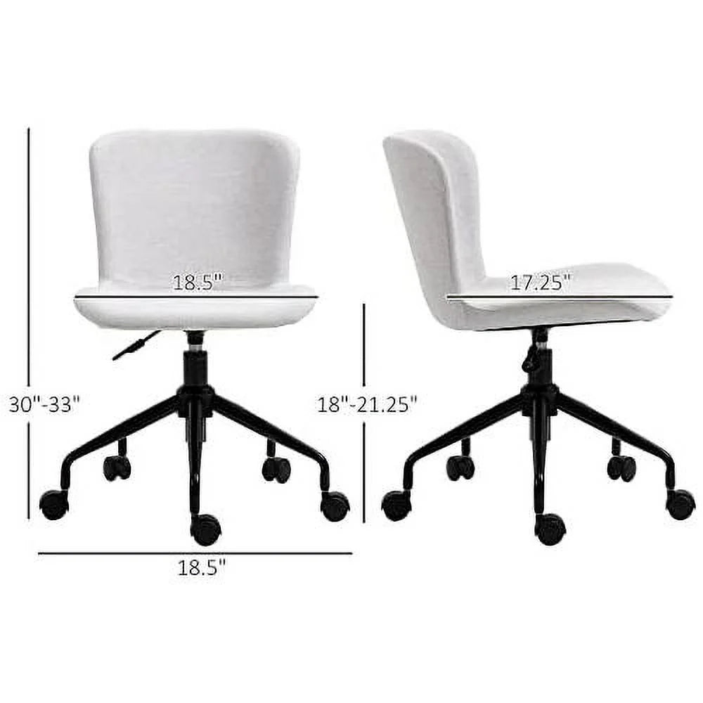 Light Gray Swivel Task Chair with Adjustable Height R7213