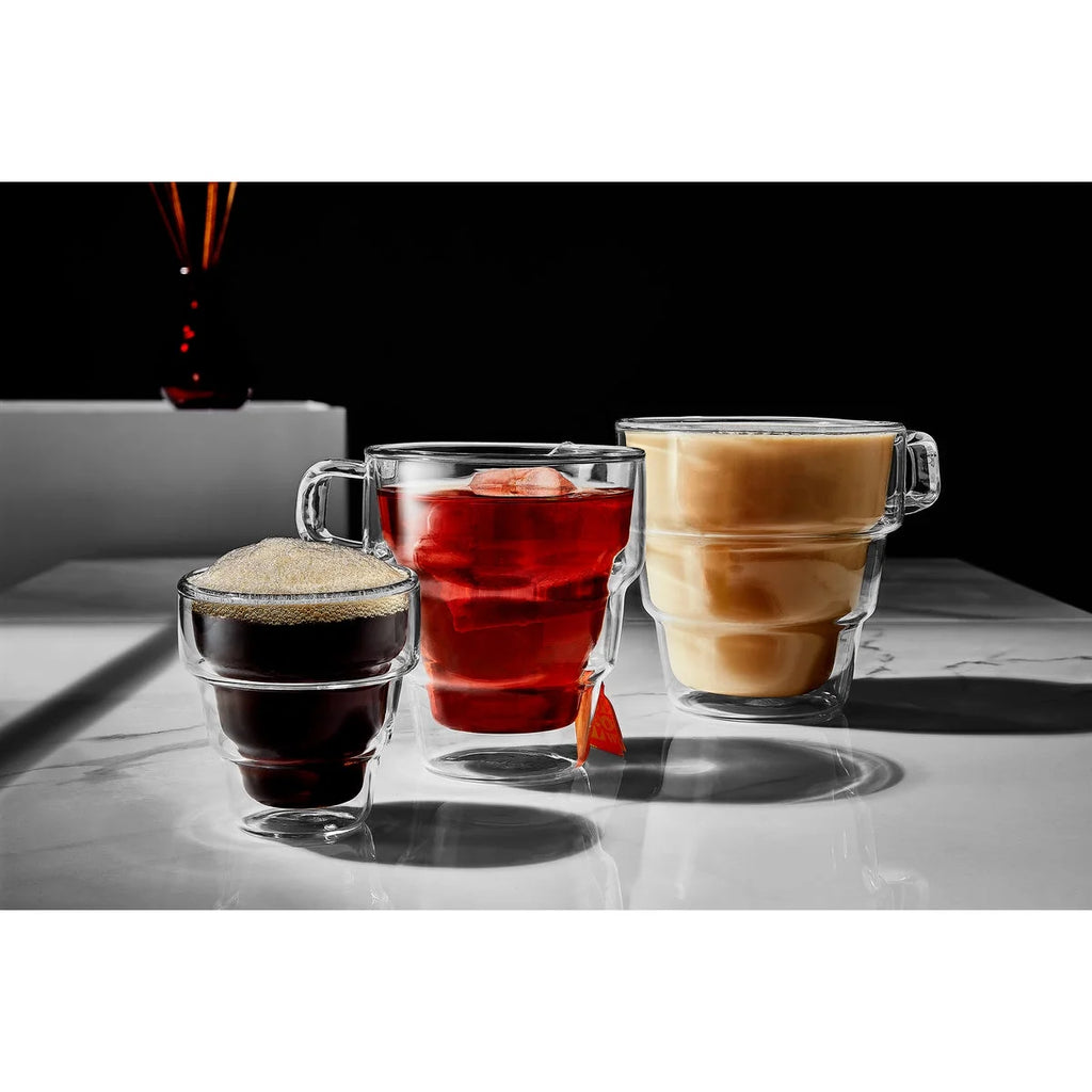 Double Wall Glass Coffee Mugs, 15.5 oz (Set of 2) G3649