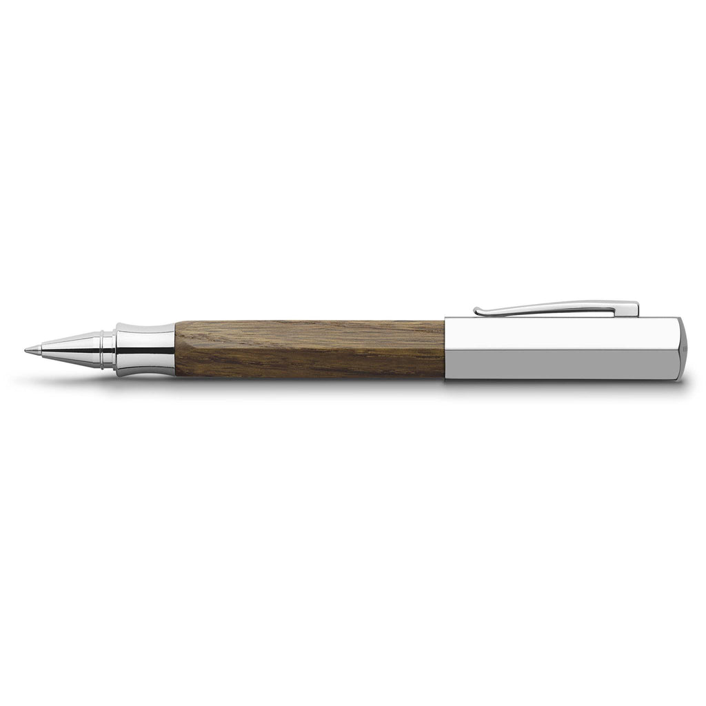 Smoked Oak Wood Rollerball Pen O9027