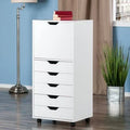 White 5-Drawer Vertical Filing Cabinet D79420