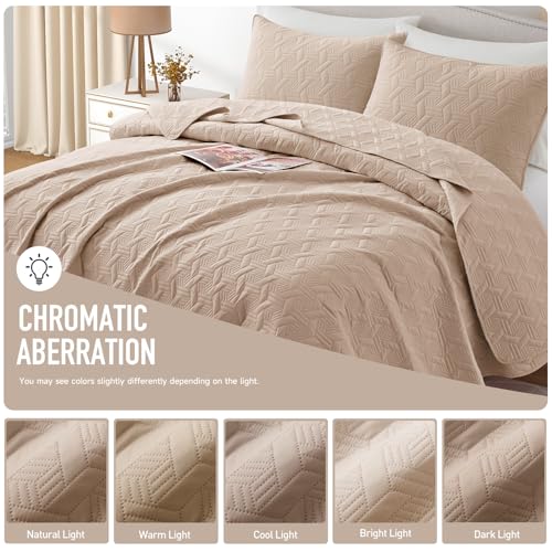 Navy California King Size 3 Piece Microfiber Quilt Bedding Set Y877729