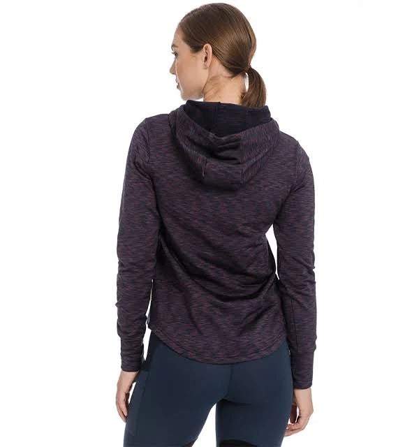 Ladies Hooded Fleece Navy L B531