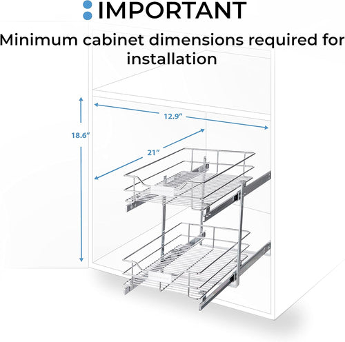 2-Tier Pull Out Cabinet Organizer S486