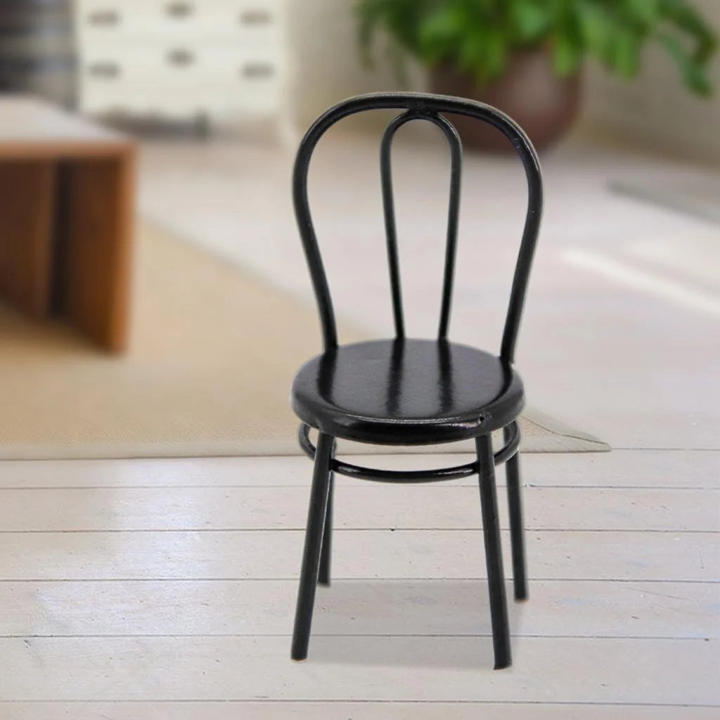 Black Metal Dollhouse Dining Furniture T5418