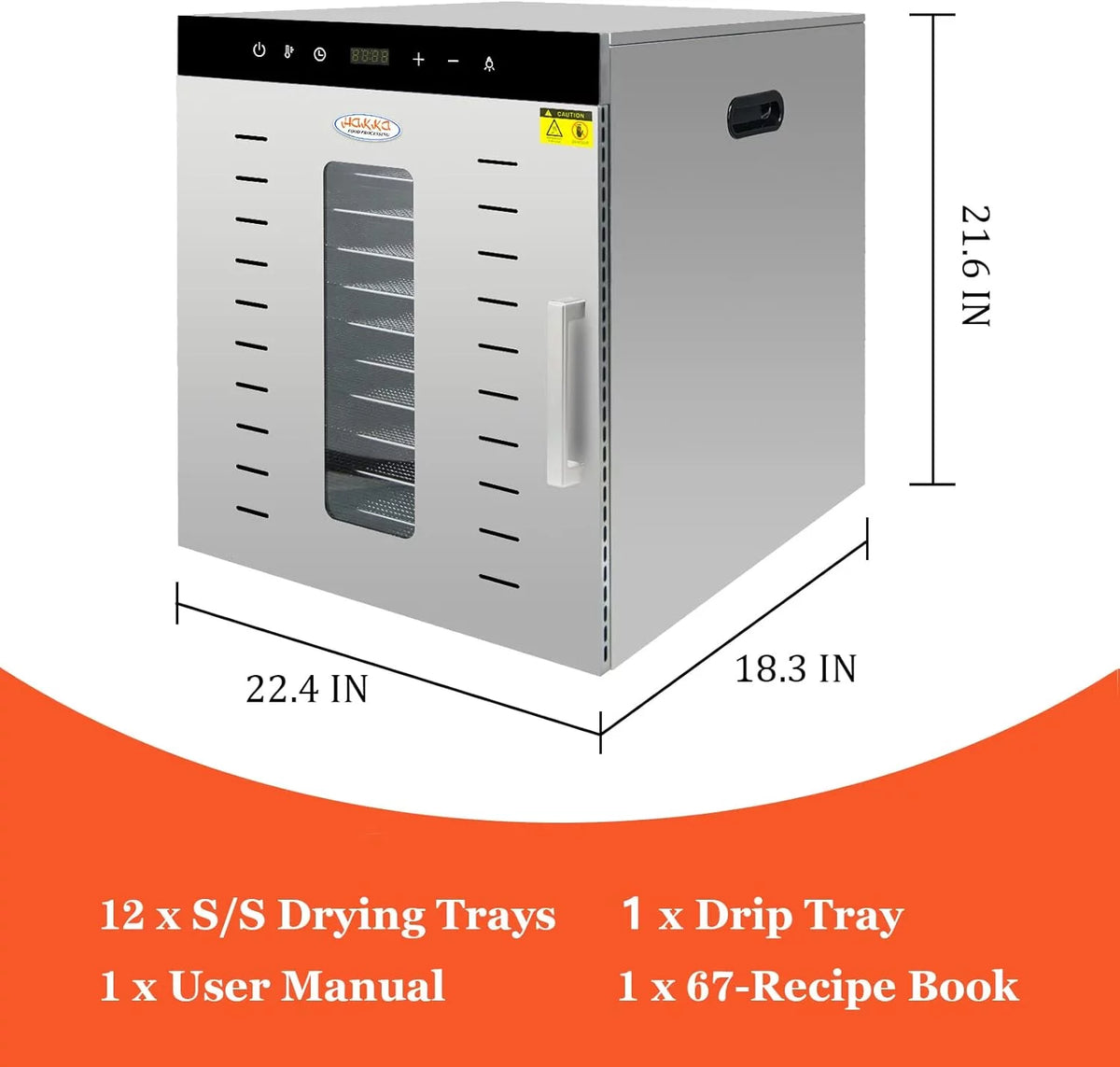 12 Trays Stainless Steel Dehydrator K38852