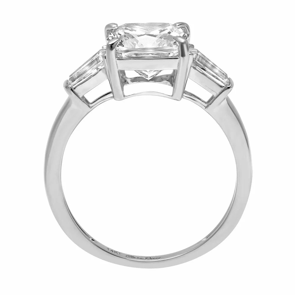 14K White Gold Three-Stone Diamond Engagement Ring size 9 J828832