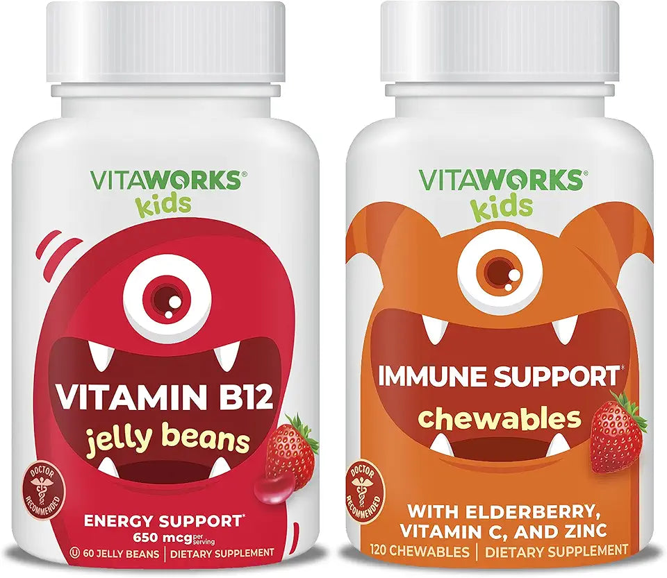 Kids Vitamin B12 Elderberry Zinc C Chewables N1002