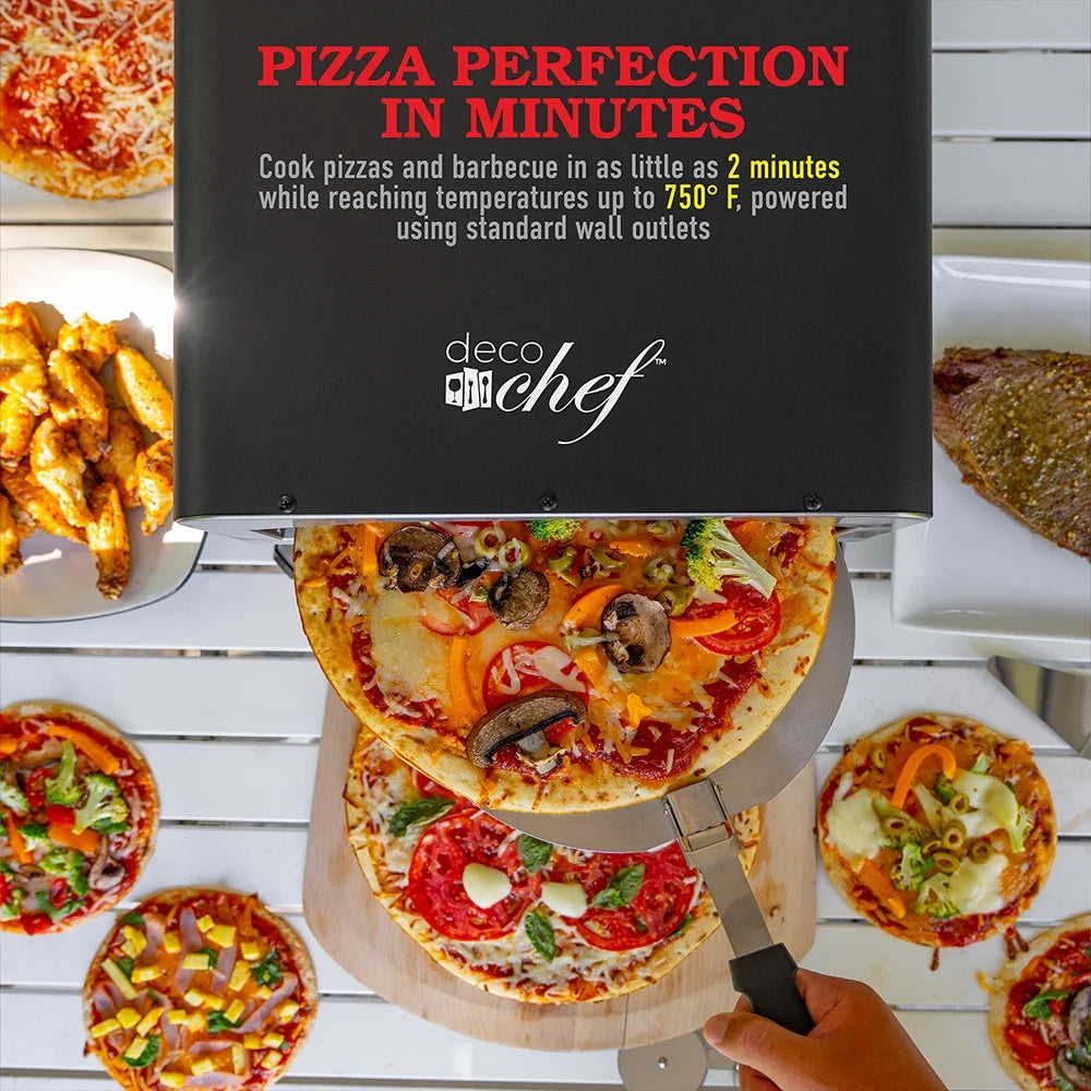 Electric Pizza Oven with 12-Inch Ceramic Stone and Grill L15465
