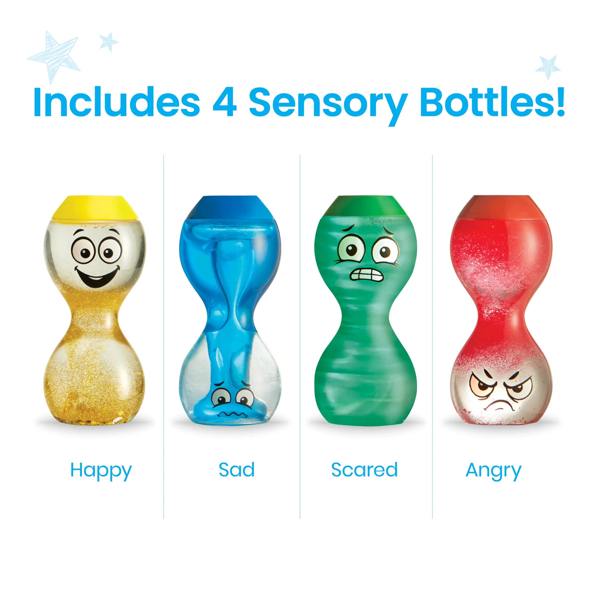 Express Your Feelings Sensory Bottles Social Emotional Learning Toys (4 Pieces) S709275