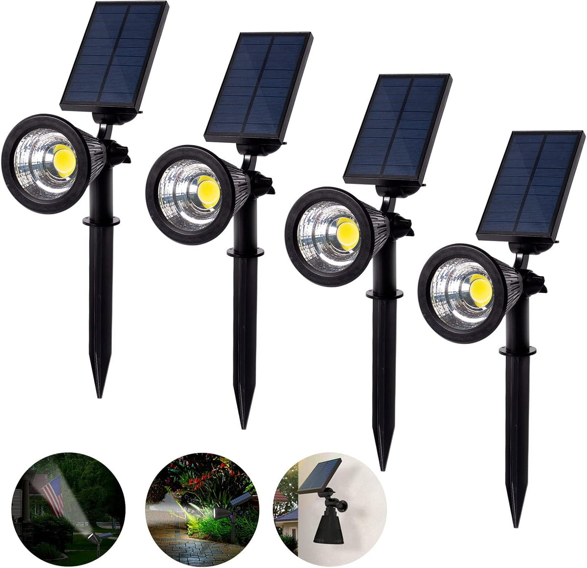 4 Pack Adjustable Solar Spot Lights G25630