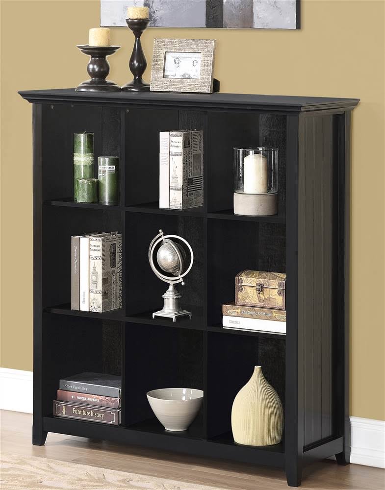 Black 9 Cube Bookcase W9573