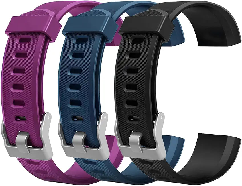 3 Pcs Watch Bands Replacement Set Purple Blue Black H640037