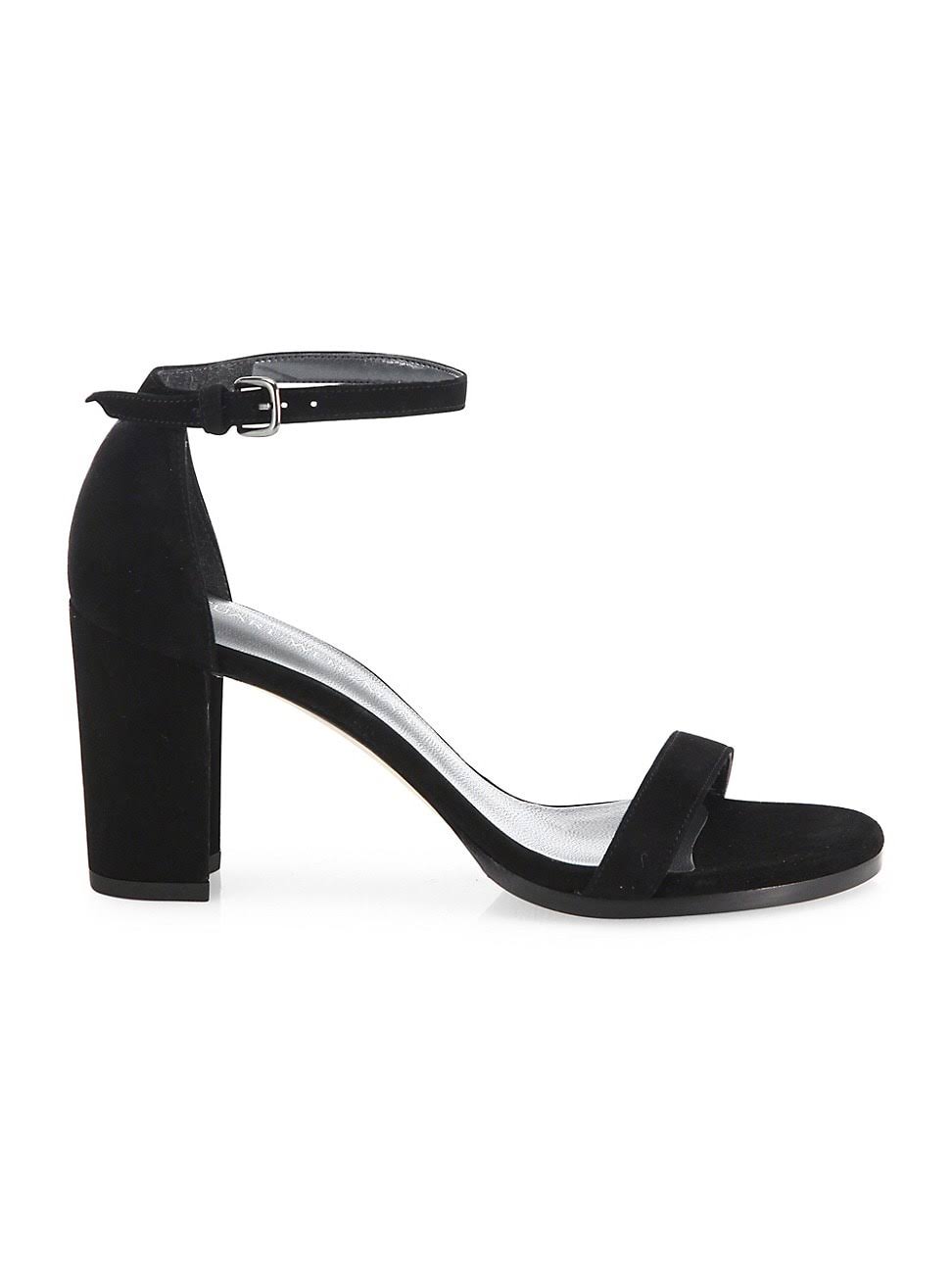 Black Suede 7 Wide Sandals D59480