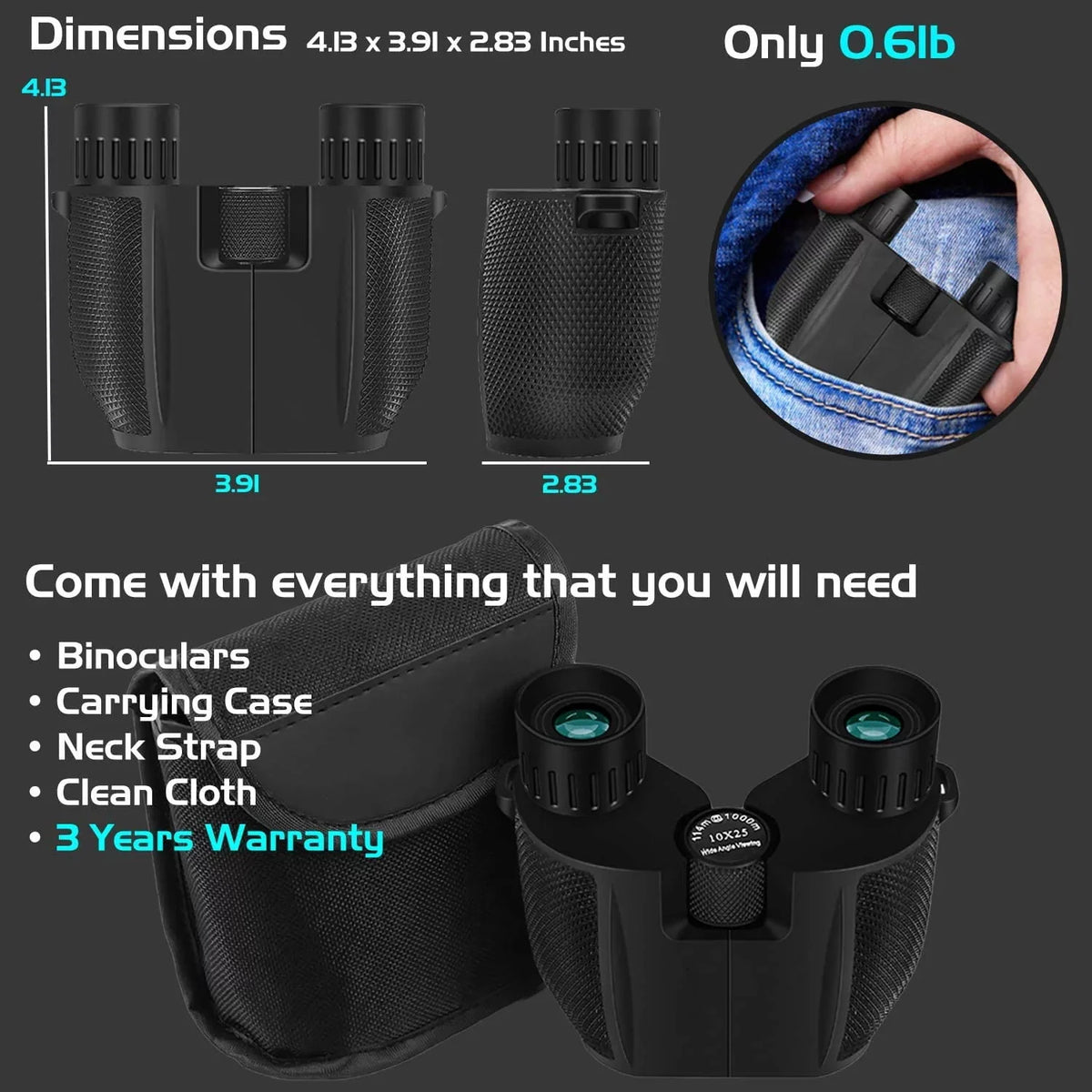 10x25 Binoculars L671