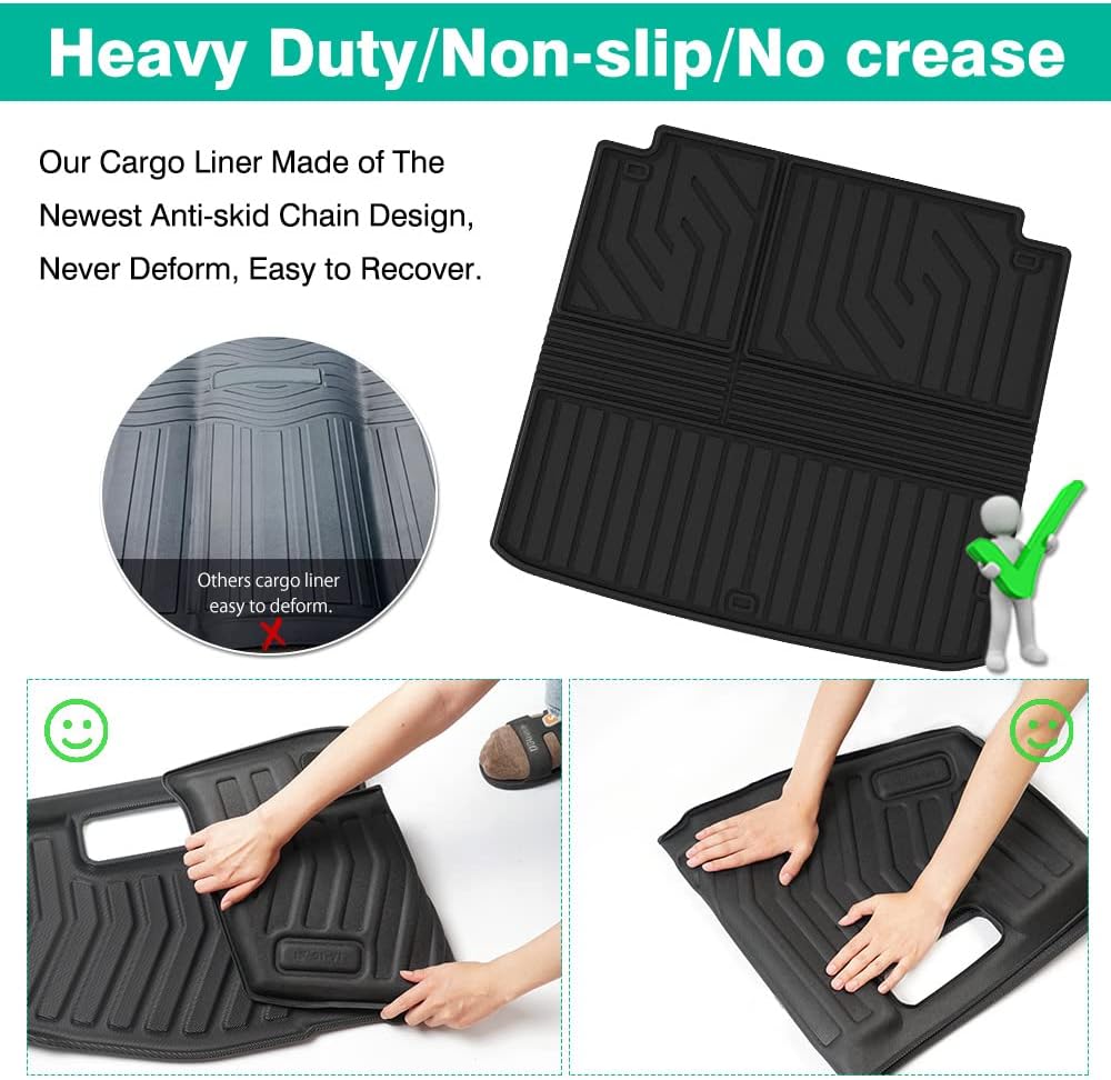 Cargo Liner Trunk Mat All Weather TPE Pack of 2 Y110