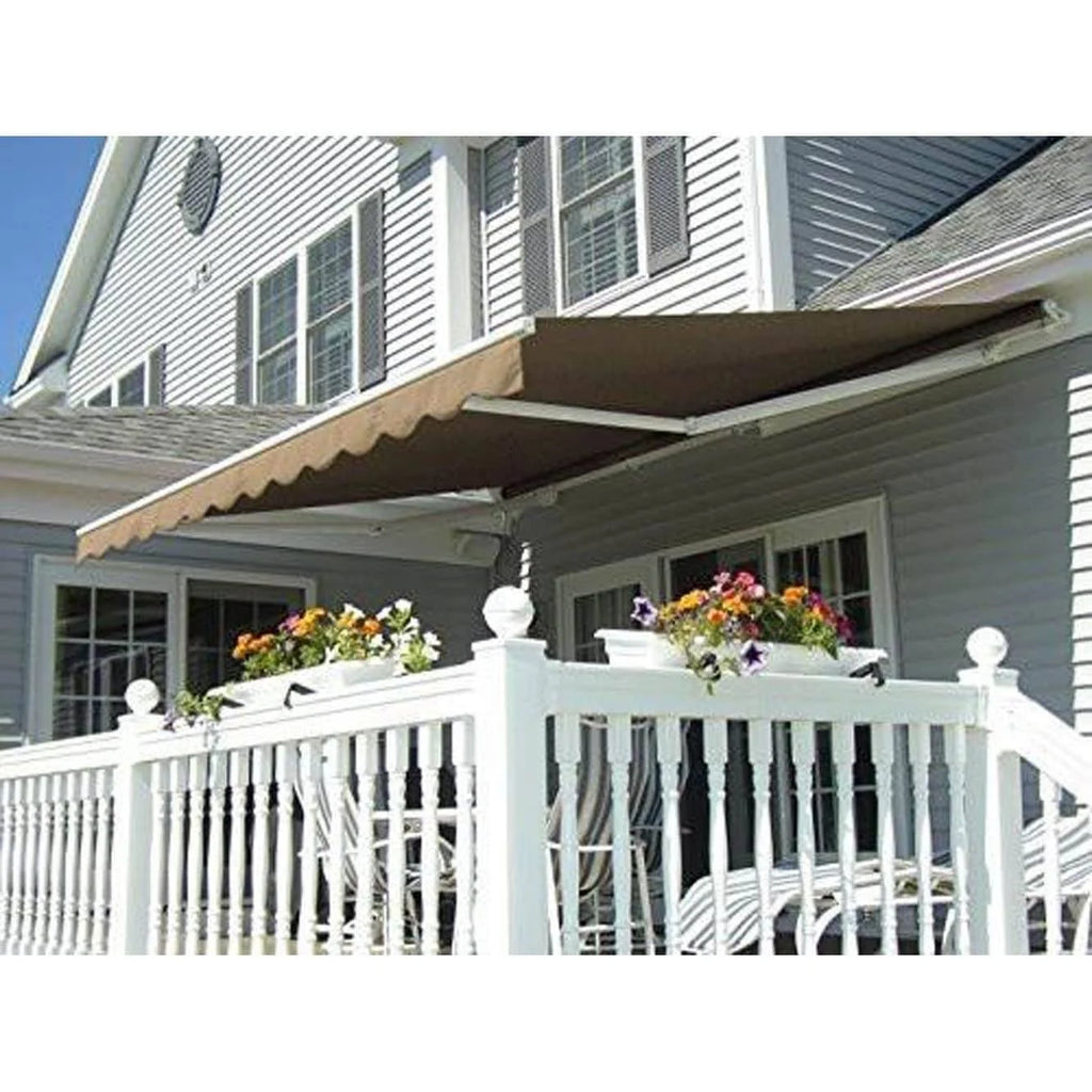 Brown Retractable Patio Awning Canopy E9277