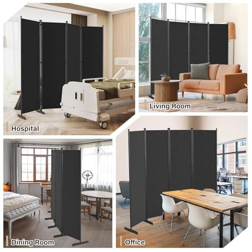 Black 4 Panel Room Divider V336