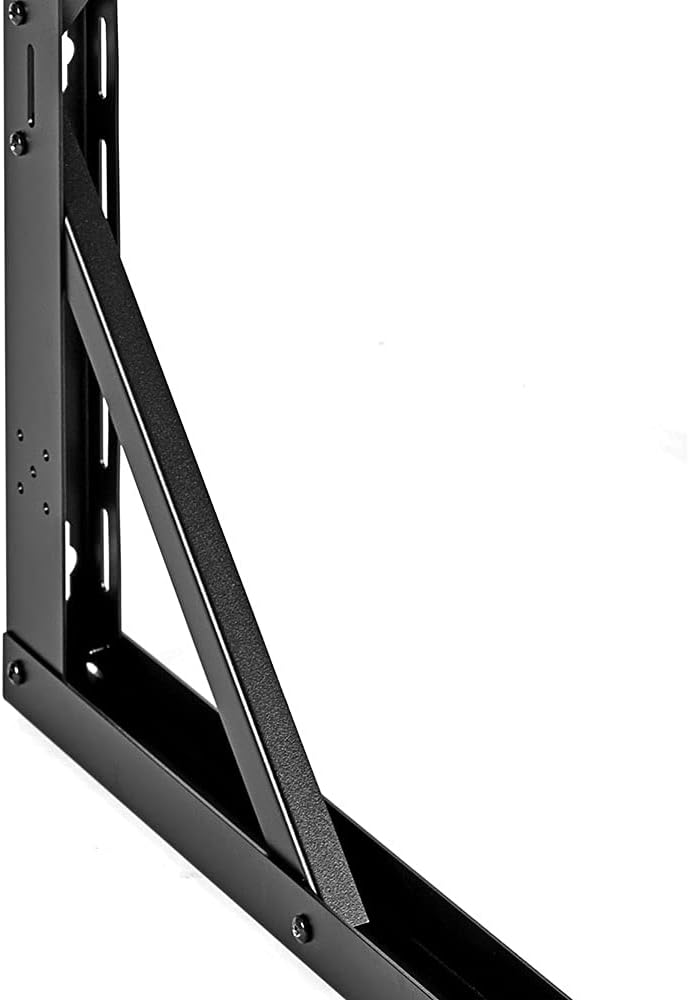Black 15U Wall-Mount Open Frame Steel Network Equipment Rack R3759