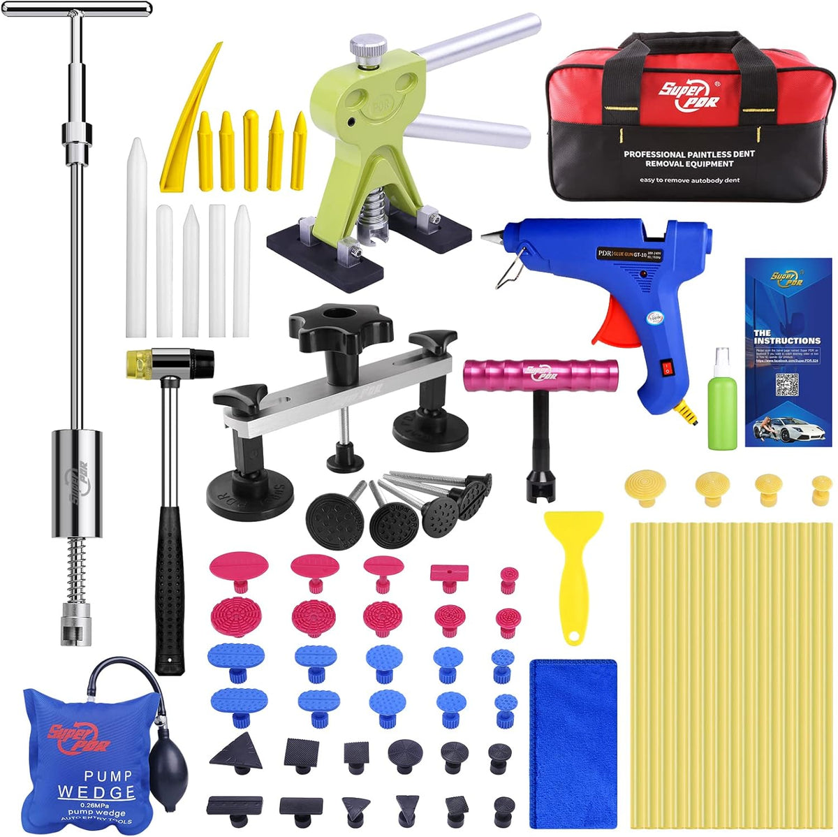 75 Pcs Paintless Dent Removal Repair Tool Kit C248