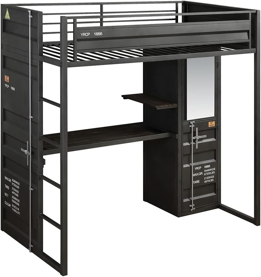 Cargo Bunk Bed Full/Full Red P23094